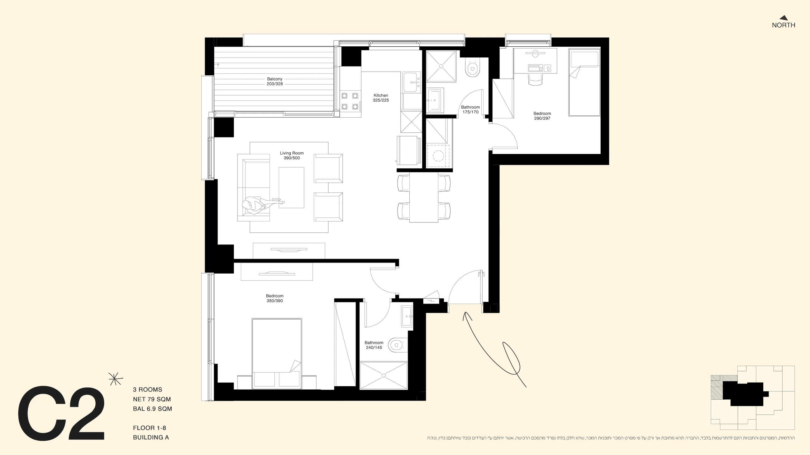 Frankly Building A layout C2 illustrative floor plan