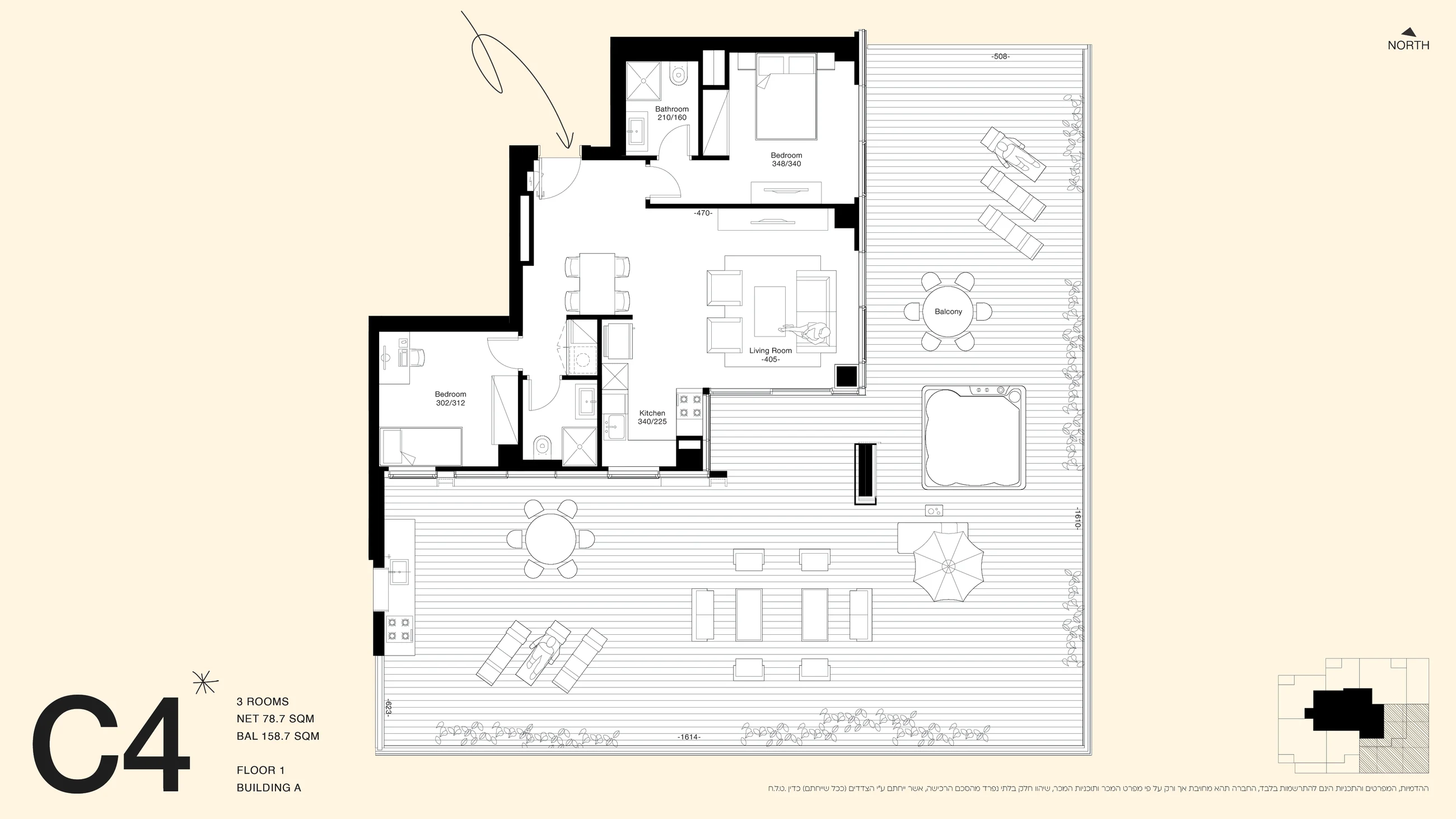 Frankly Building A layout C4 illustrative floor plan