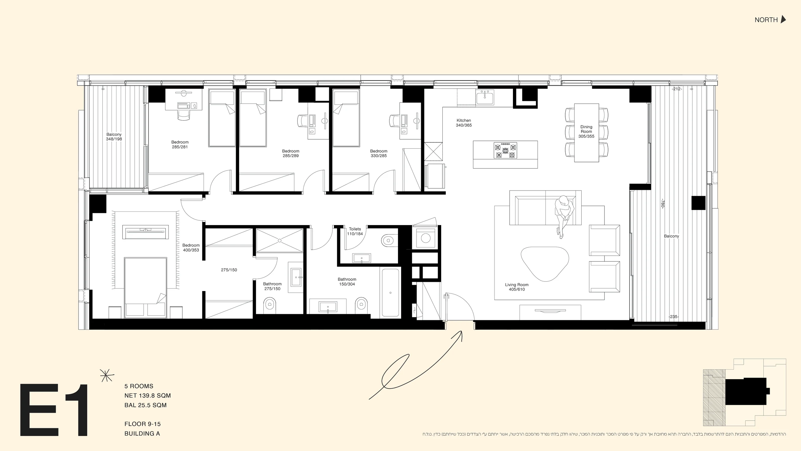Frankly Building A layout E1 illustrative floor plan