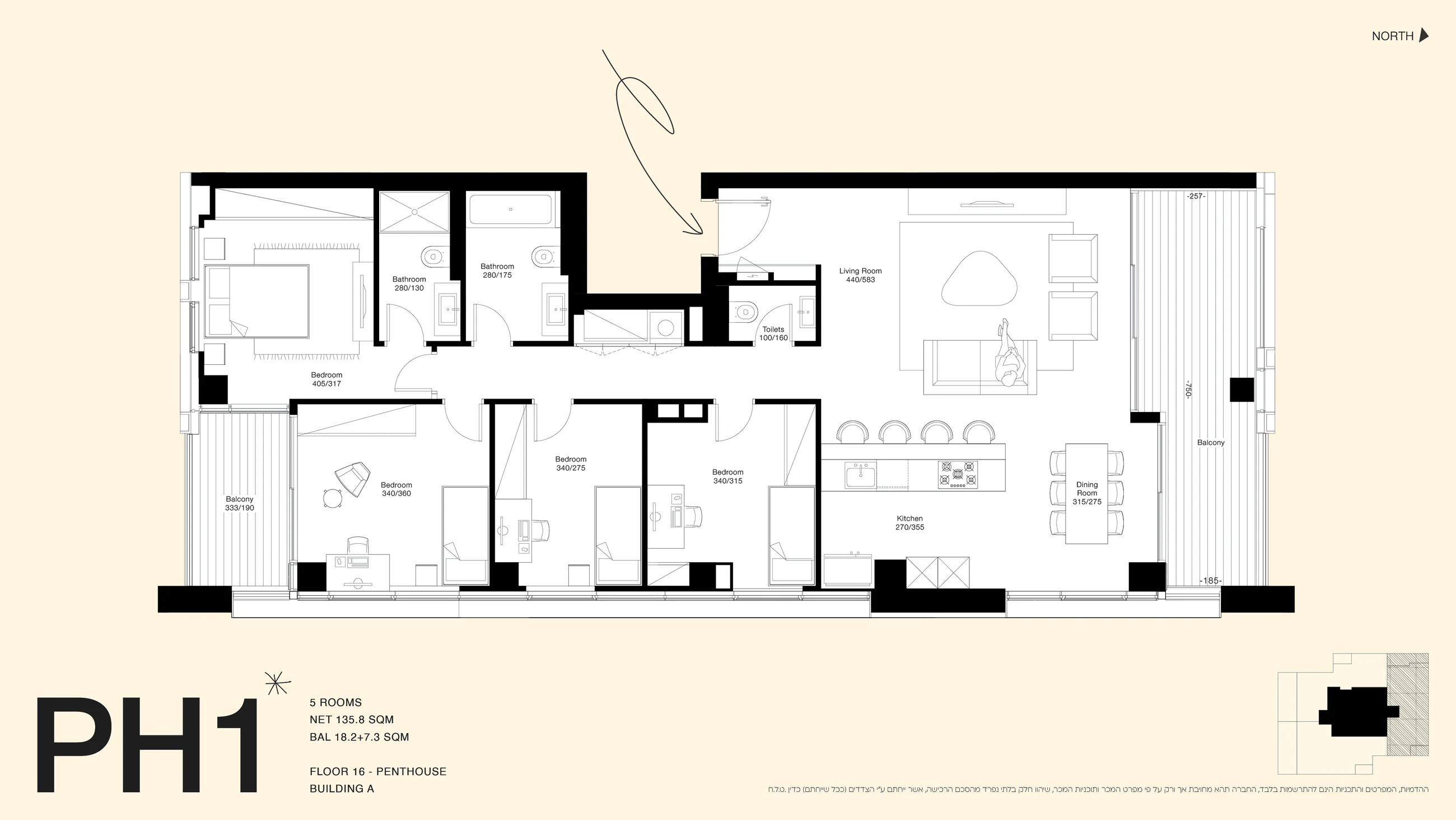 Frankly Building A layout PH1 illustrative floor plan