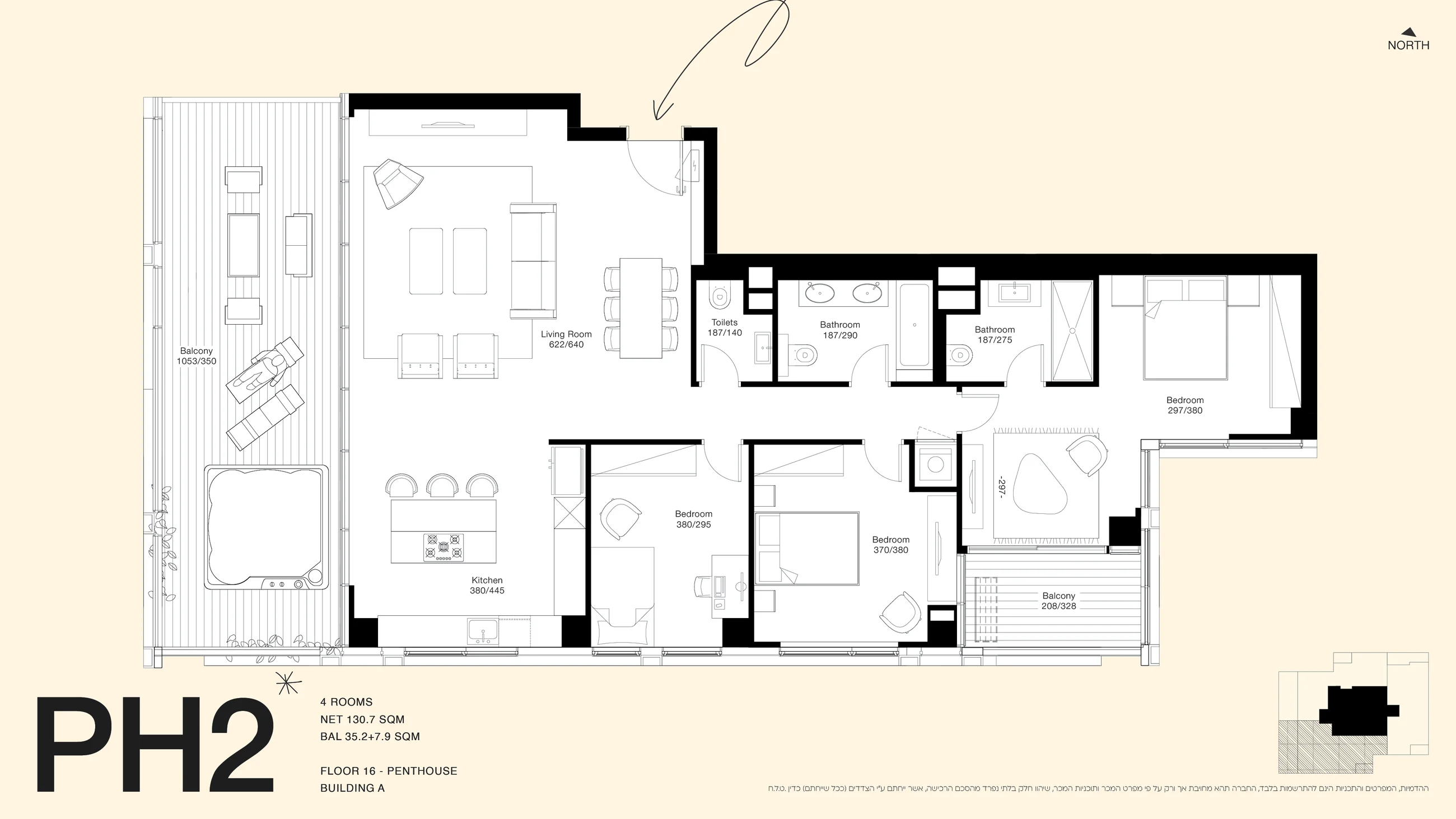 Frankly Building A layout PH2 illustrative floor plan