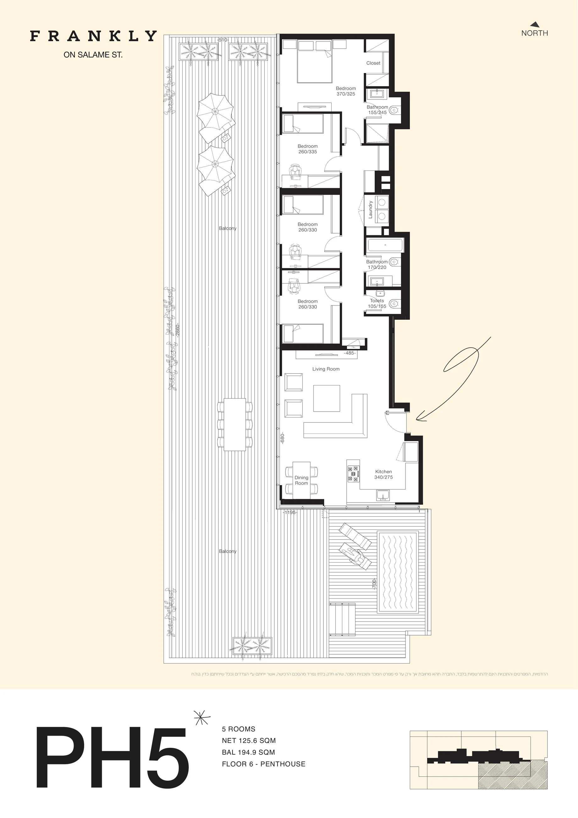 Frankly Building B layout PH5 illustrative floor plan