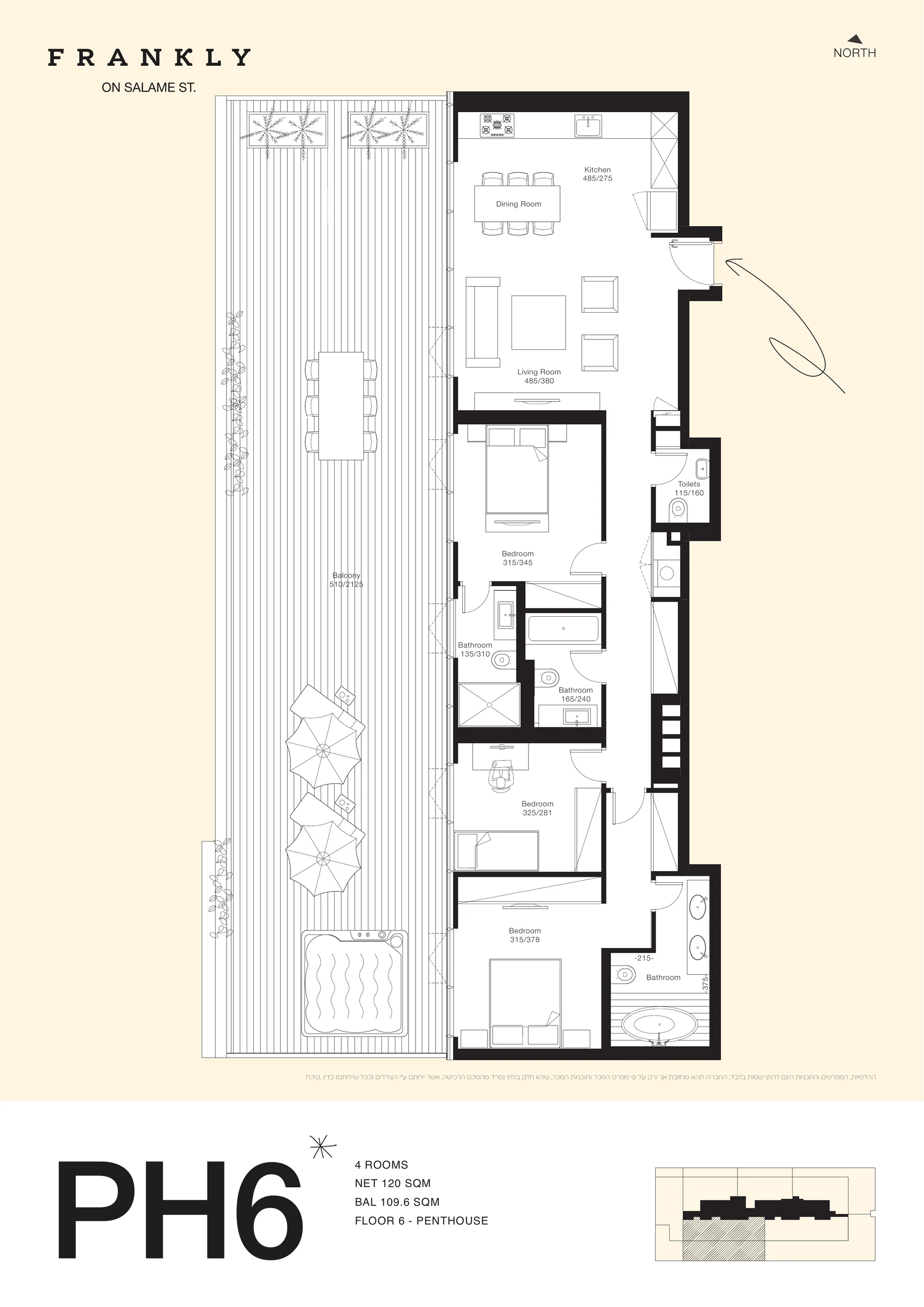 Frankly Building B layout PH6 illustrative floor plan