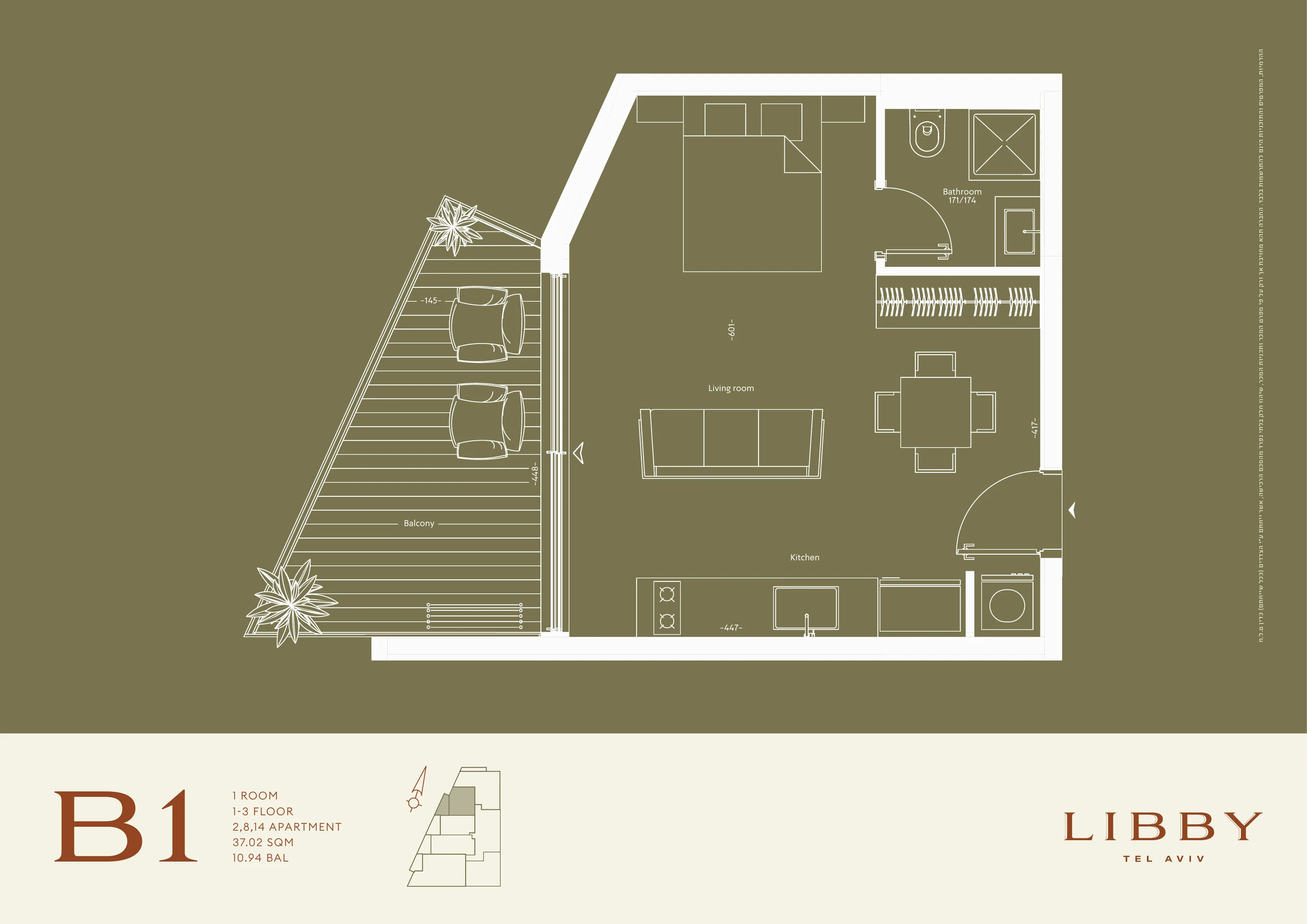 Libby apartment 2 type B1 floor plan