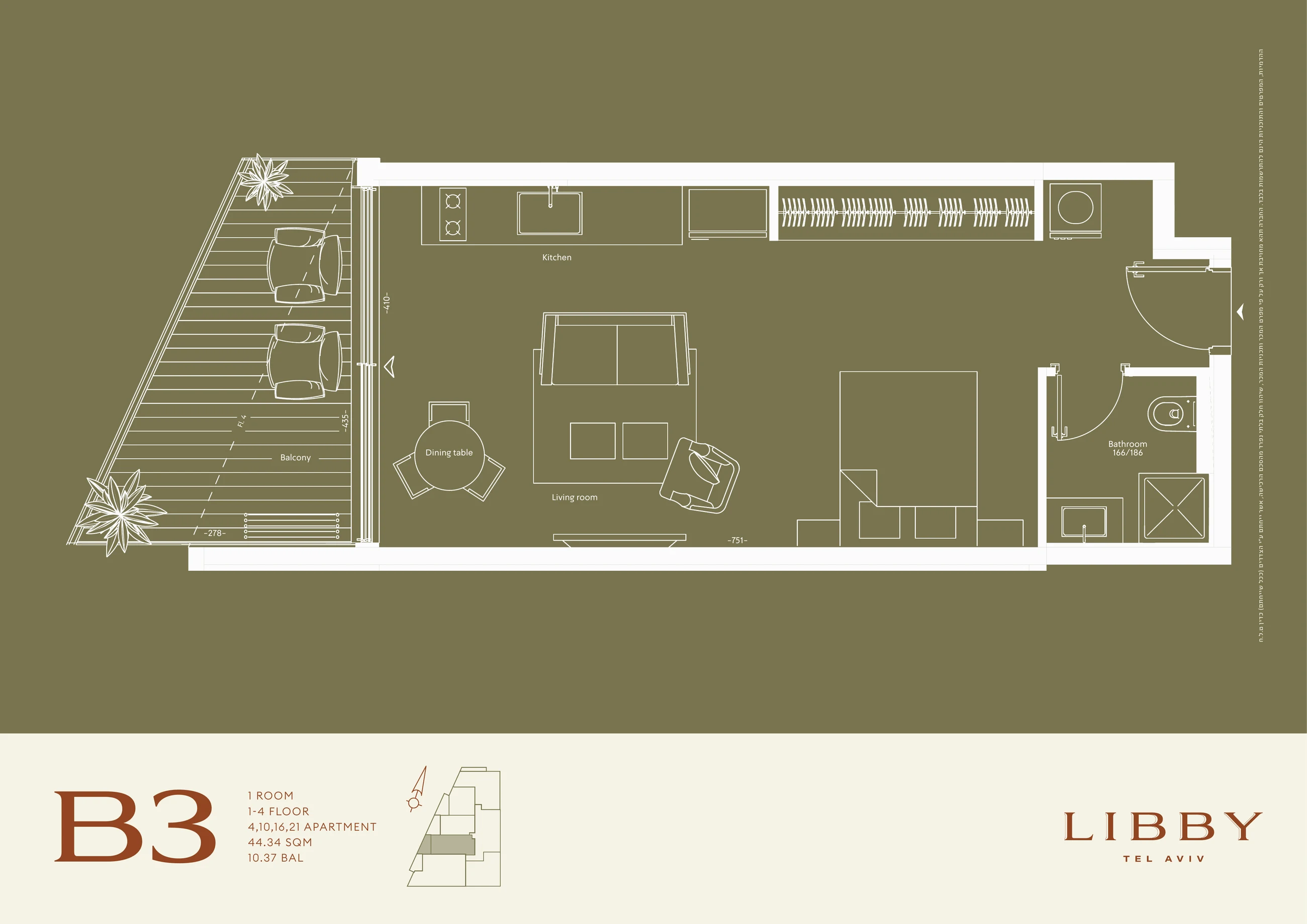 Libby apartment 4 type B3 floor plan
