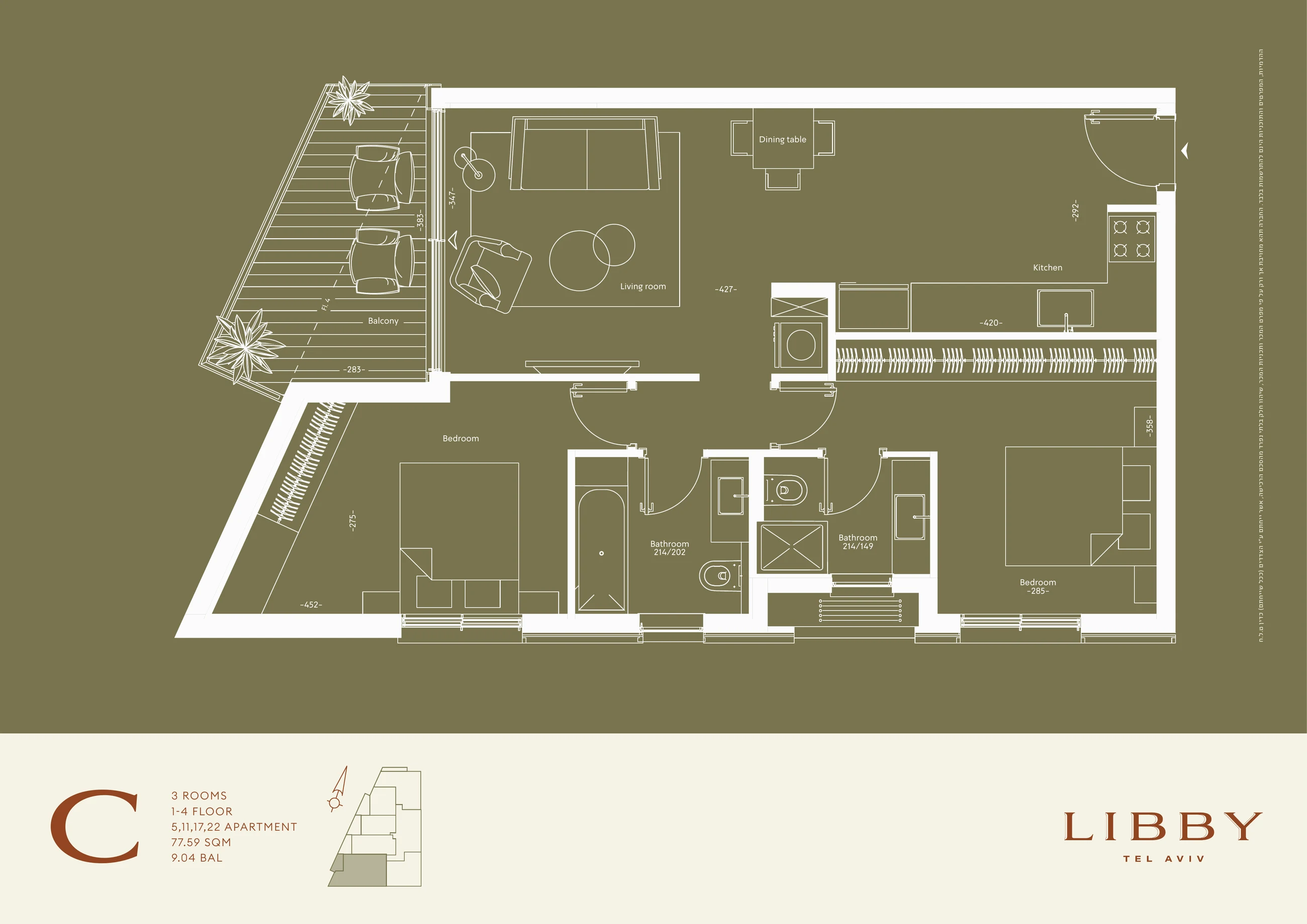 Libby apartment 5 type C floor plan