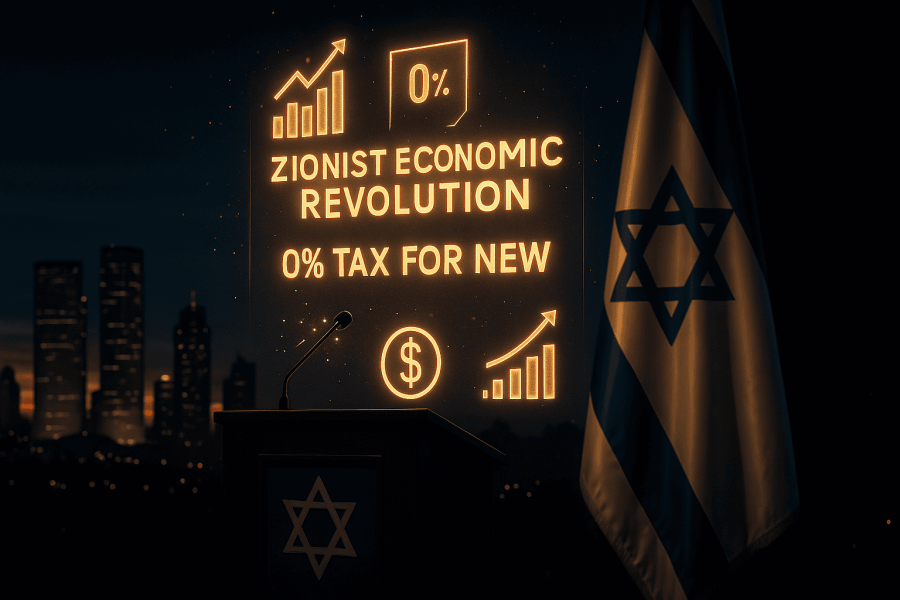 Zionist economic revolution with 0 percent tax.