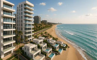 Modern beachfront apartments and condos resort.
