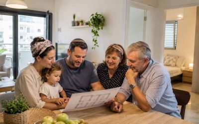 Olim family planning an Israeli apartment that can host visiting relatives