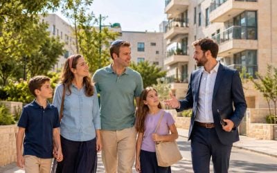 English-speaking family considering community fit before choosing an apartment in Israel