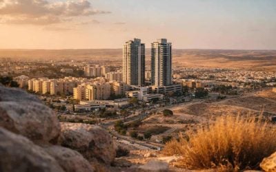 Modern residential skyline and real estate developments in Be’er Sheva, Israel