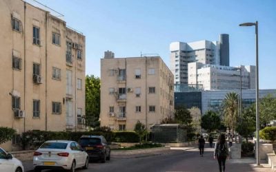 Apartment buildings in Be’er Sheva near a university district on a clear day