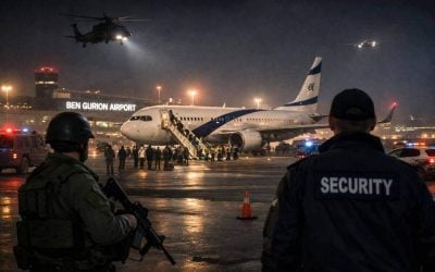 Travelers at Ben-Gurion Airport during high-security phased reopening
