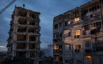 broken buildings in israel