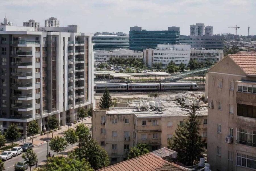 Modern apartment buildings near a university and medical district in Be’er Sheva