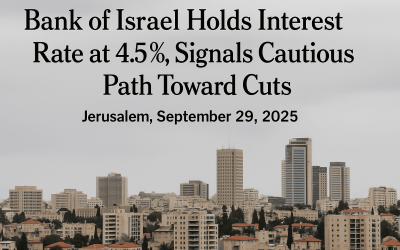 Bank of Israel holds interest rate at 4.5 percent.