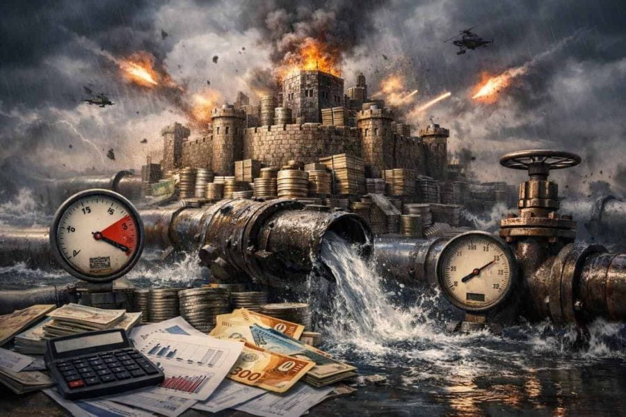 Chart illustrating Israel's projected financial liquidity trends and credit stability challenges for 2026