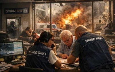 Tax Authority building exterior representing essential services adaptations during security operations