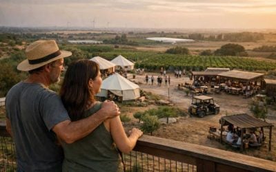 Scenic rural landscape and tourism facilities in Maor, Israel, representing economic growth