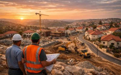 Architectural plans and development mapping for the Neve Tzuf community expansion