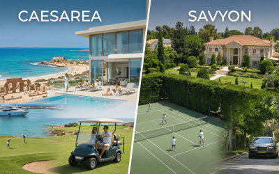 Luxury homes and golf course.