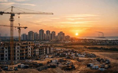 Architectural rendering of the new Sadot neighborhood development in Hadera