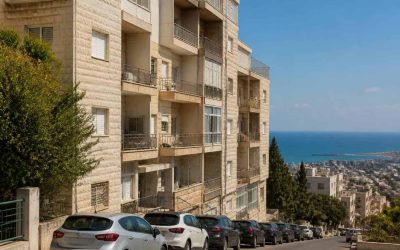 Residential apartment building on a quiet street in Haifa