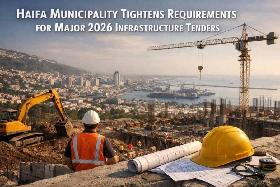 Construction site in Haifa representing major 2026 infrastructure tenders