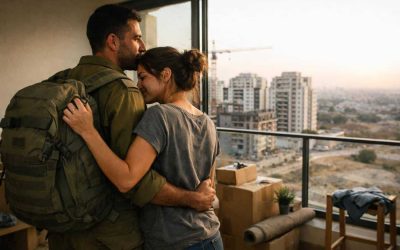 Israeli Knesset building with IDF reservists representing priority housing legislation