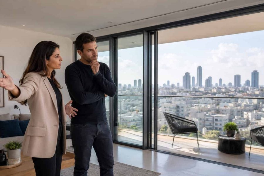 Editorial image representing High Views, No Calls — Pricing? in the Israeli residential property market