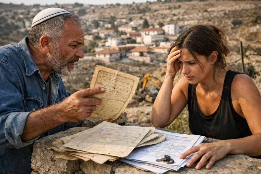 Gavel resting on old legal documents representing Israeli inheritance disputes and land registry conflicts
