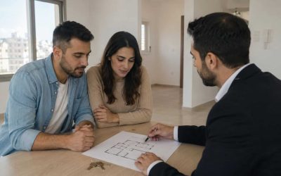Buyer reviewing an investor-owned apartment opportunity with keys on the table
