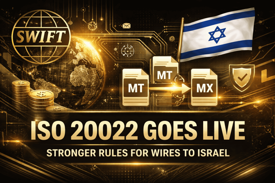 ISO 20022 Goes Live Stricter Rules for Wires to Israel