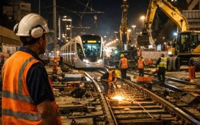 Overnight urban mobility infrastructure construction and upgrades in Jerusalem and Tel Aviv