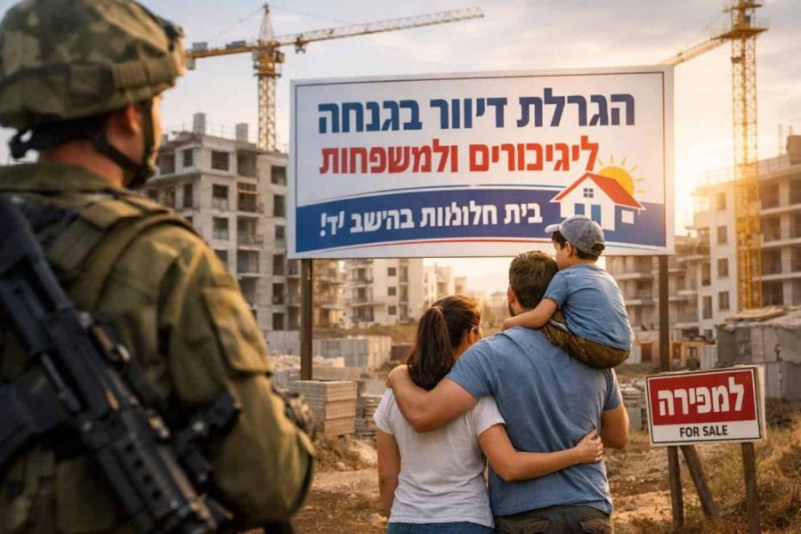 New residential housing development in Israel representing the discounted housing lottery for heroes and families