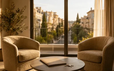 Empty staged apartment with keys on a table, showing a listing waiting after inquiries but no second viewings