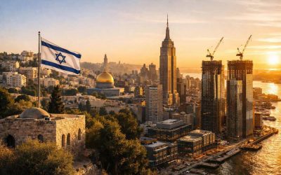 Israeli real estate development featuring modern architecture and New York City skyline expansion