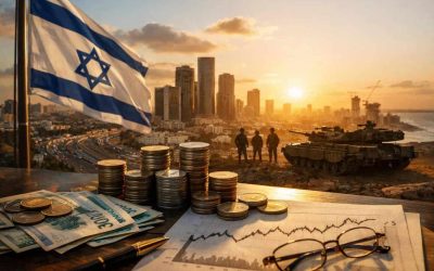 Israel 2026 economic outlook chart showing interest rates and defense budget trends