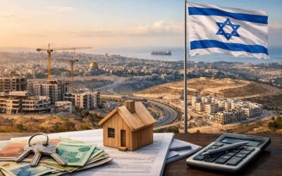 Construction cranes over the Jerusalem skyline representing Israel's 2026 real estate surge and E1 expansion project