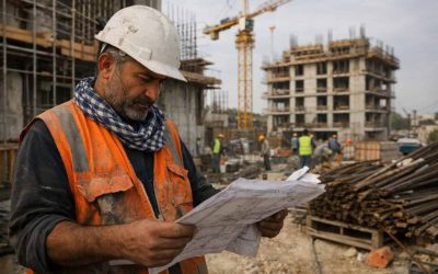 Active construction cranes and high-rise buildings in Israel representing the development engine