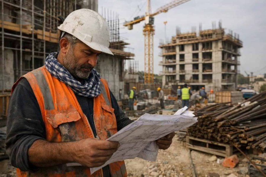 Active construction cranes and high-rise buildings in Israel representing the development engine