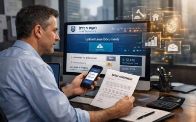 Digital interface of Israel's new ITA portal for mandatory lease uploads and automated tax enforcement