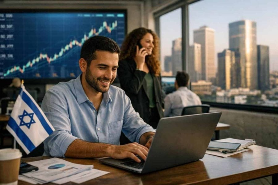 Graph illustrating IMF forecast of 4.8% economic growth for Israel in 2026