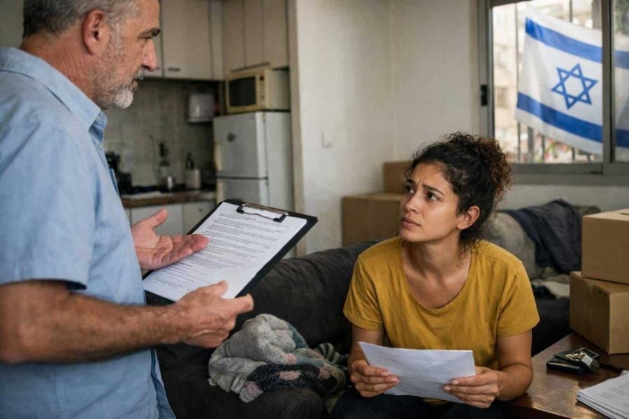 Keys resting on a signed residential lease agreement representing Israel's Fair Rental Standards and tenant rights