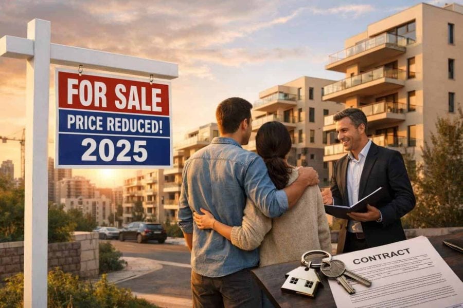 Modern residential apartment buildings in Israel representing the cooling 2025 housing market