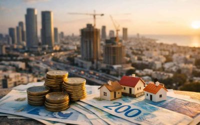 Graph depicting Israel's inflation rate stabilization contrasted with rising housing market trends