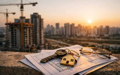 Modern skyline of Tel Aviv featuring new residential construction projects amidst Israel's real estate market surplus