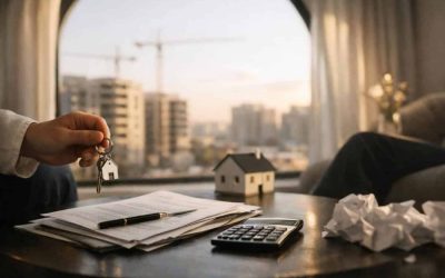 Graph showing the contrast between record mortgage lending and rising property deal cancellations in the Israel real estate market