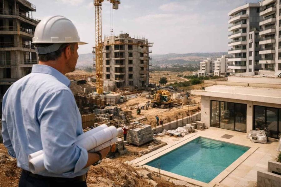 Modern residential construction in Israel representing real estate growth in the periphery and luxury sectors