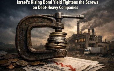 Chart illustrating Israel's rising bond yields and pressure on debt-heavy companies